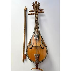 Traditional Uyghur Khushtar Decorative Bowed Lute